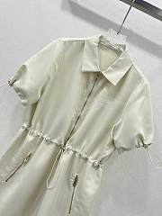 Prada White Silk Mini Dress - 5