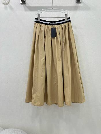 Prada Re-Nylon Beige Full Skirt