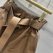 Hermes Brown Leather Short Pants - 2