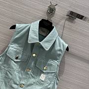 Fendi Light Blue Denim Gilet - 5