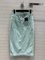 Fendi Light Blue Denim Long Skirt - 2