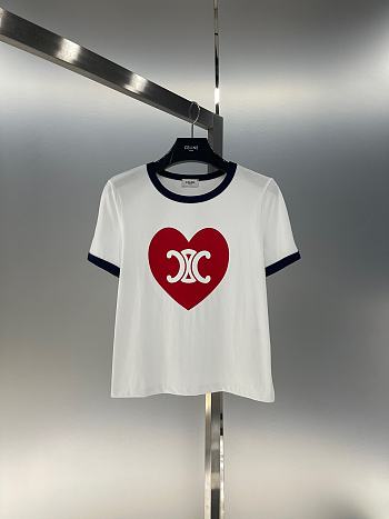 Celine Heart White T-shirt
