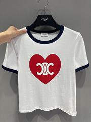 Celine Heart White T-shirt - 3