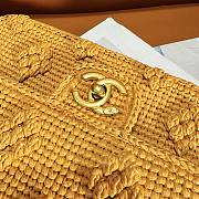 Chanel Mini Flap Bag Raffia Yellow 20cm - 2