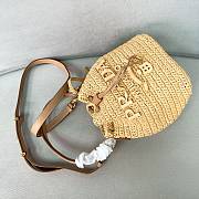 Prada Natural Raffia Bucket Bag - 20x17x12cm - 2