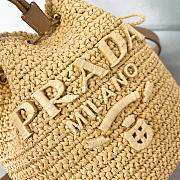 Prada Natural Raffia Bucket Bag - 20x17x12cm - 5