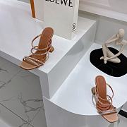 Amina Muaddi Gilda Beige Sandals - 5