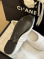Chanel White Mary Jane Cotton & Silk - 3
