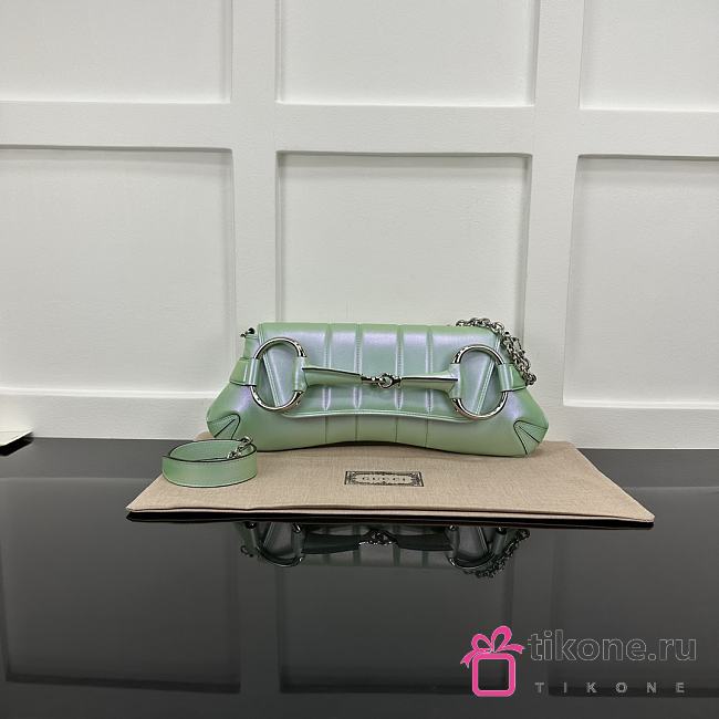 Gucci Horsebit Large Chain Light Green - 38x15x16cm - 1