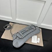 Gucci Horsebit Large Bag In Grey - 38x15x16cm - 4