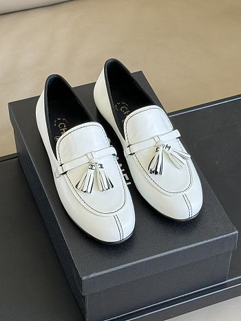 Chanel White Royal Loafers 