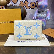 Louis Vuitton M80151 Cléa Blue Wallet - 12x9x3.5cm - 5