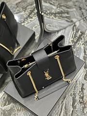 YSL Black Leather Shopping Tote - 33×22×15cm - 5