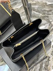 YSL Black Leather Shopping Tote - 33×22×15cm - 2