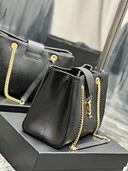 YSL Black Leather Shopping Tote - 33×22×15cm - 3