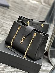 YSL Black Leather Shopping Tote - 33×22×15cm - 4