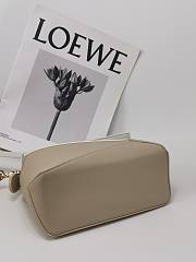 Loewe Small Puzzle Bag In Soft White & Paper Craft - 18x12.5x8cm - 5