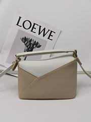 Loewe Small Puzzle Bag In Soft White & Paper Craft - 18x12.5x8cm - 4