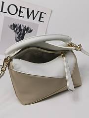 Loewe Small Puzzle Bag In Soft White & Paper Craft - 18x12.5x8cm - 3