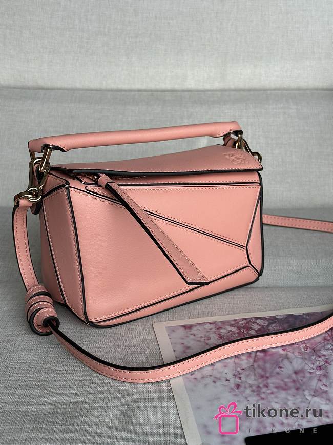 Loewe Mini Puzzle Pink Bag - 18x12.5x8cm - 1