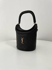 YSL Gaby Mini Black Bucket Bag - 19x17x15cm - 4