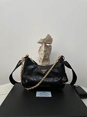 Prada Re-Edition Black Leather Bag - 22x18x6cm - 3