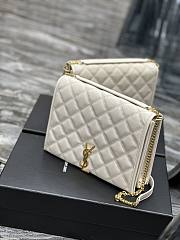 YSL Hobo Bag In White Saddle Leather - 26×18×6cm - 4