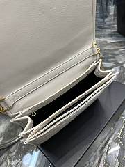 YSL Hobo Bag In White Saddle Leather - 26×18×6cm - 5