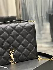 YSL Hobo Bag In Black Saddle Leather - 26×18×6cm - 2