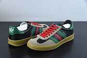 Gucci x Adidas Clover Logo Low-top Dark Colors Sneakers - 1