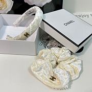 Chanel White Headbands & Crunches Set - 5