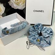 Chanel Blue Denim Headbands & Crunches - 3