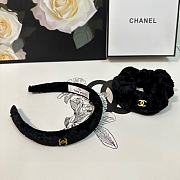 Chanel Black Headbands & Crunches Set - 5