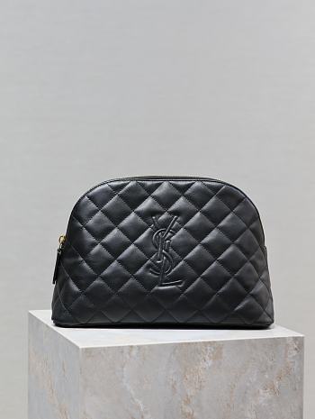 YSL Cassandre Cosmetic Case in Quilted Smooth Leather Bag - 30×20×11cm