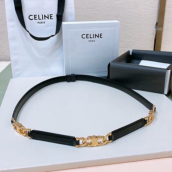 Celine Triomphe Gourmette Taurillon Belt