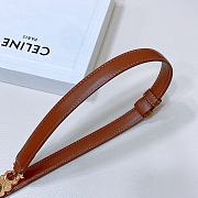 Celine Triomphe Gourmette Brown Taurillon Belt - 4