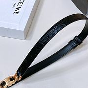 Celine Triomphe Black Taurillon Calfskin Belt - 5