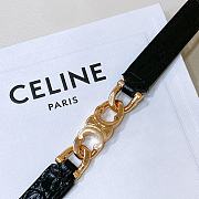 Celine Triomphe Black Taurillon Calfskin Belt - 3