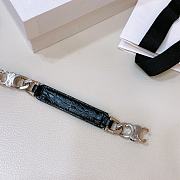 Celine Triomphe Taurillon Belt Witd Silver Buckle  - 3