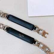 Celine Triomphe Taurillon Belt Witd Silver Buckle  - 2