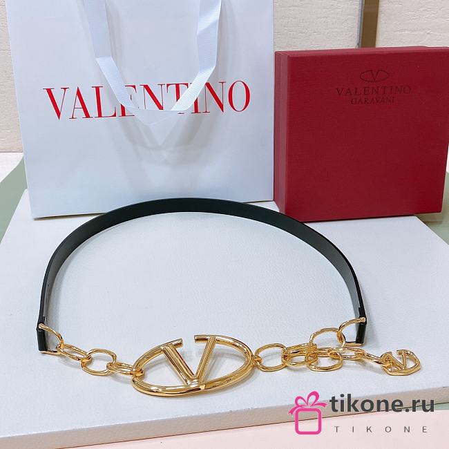 Valentino Vlogo Moon Black/Gold Belt - 1