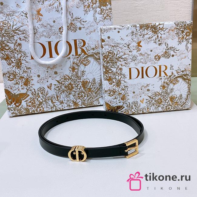 Dior Saddle Reversible Black Belt/ Gold Buckle - 1