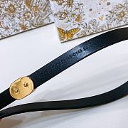 Dior Saddle Reversible Black Belt/ Gold Buckle - 4