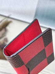 Louis Vuitton M40614 Red Caro Wallet - 7.5x11x1cm - 5