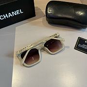 Chanel White Polaroid Sunglasses - 3