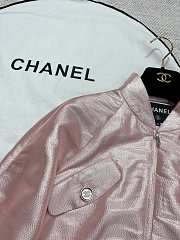Chanel CC Pink & Shiny Silk Jacket - 4
