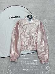 Chanel CC Pink & Shiny Silk Jacket - 2