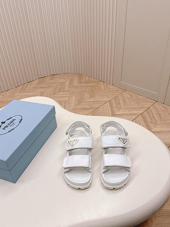 Prada White Classic Foam Rubber Sandals