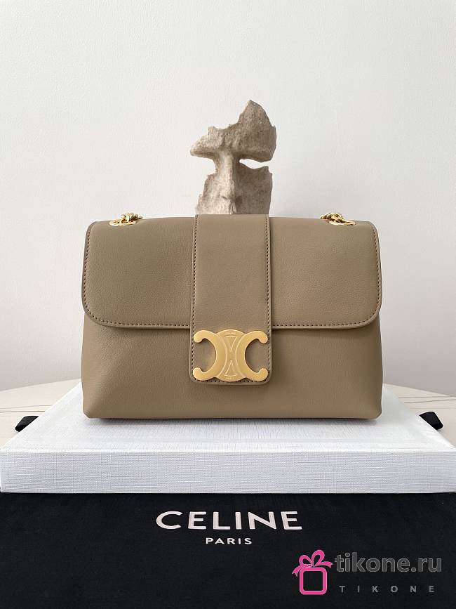 Celine Medium Victorie Bag In Beige - 25×15×8cm - 1