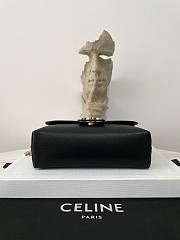 Celine Medium Victorie Bag In Black Gold Logo - 25×15×8cm - 5